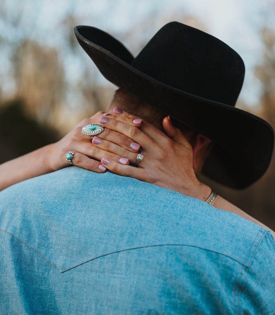 turquoise rings and engagement ring