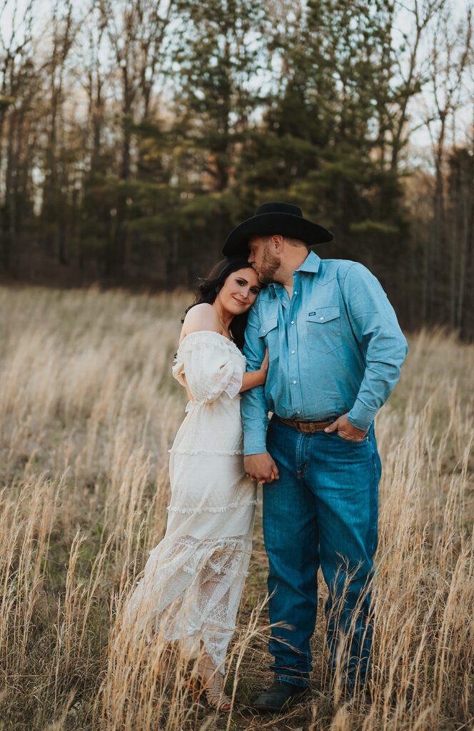 western couple posing