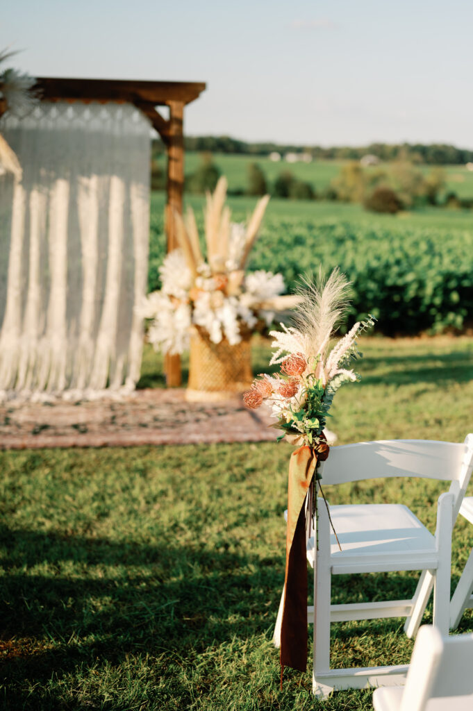 Boho wedding details