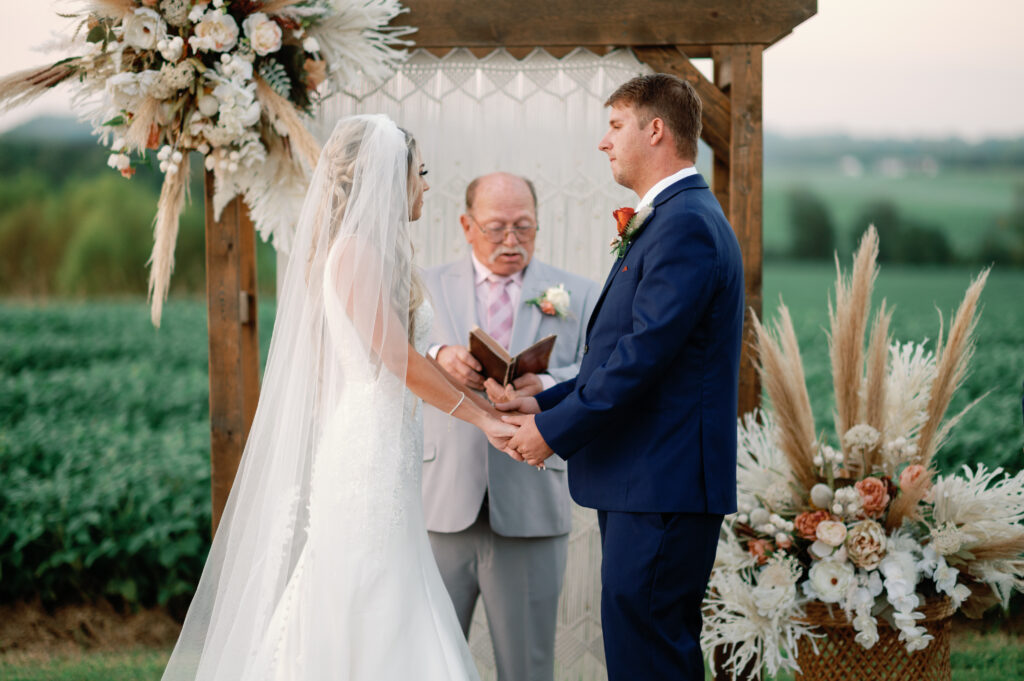 Backyard boho wedding in Tennessee. 