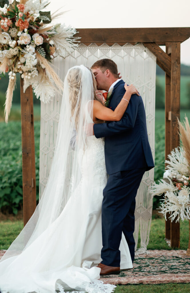 Backyard boho wedding in Tennessee. 