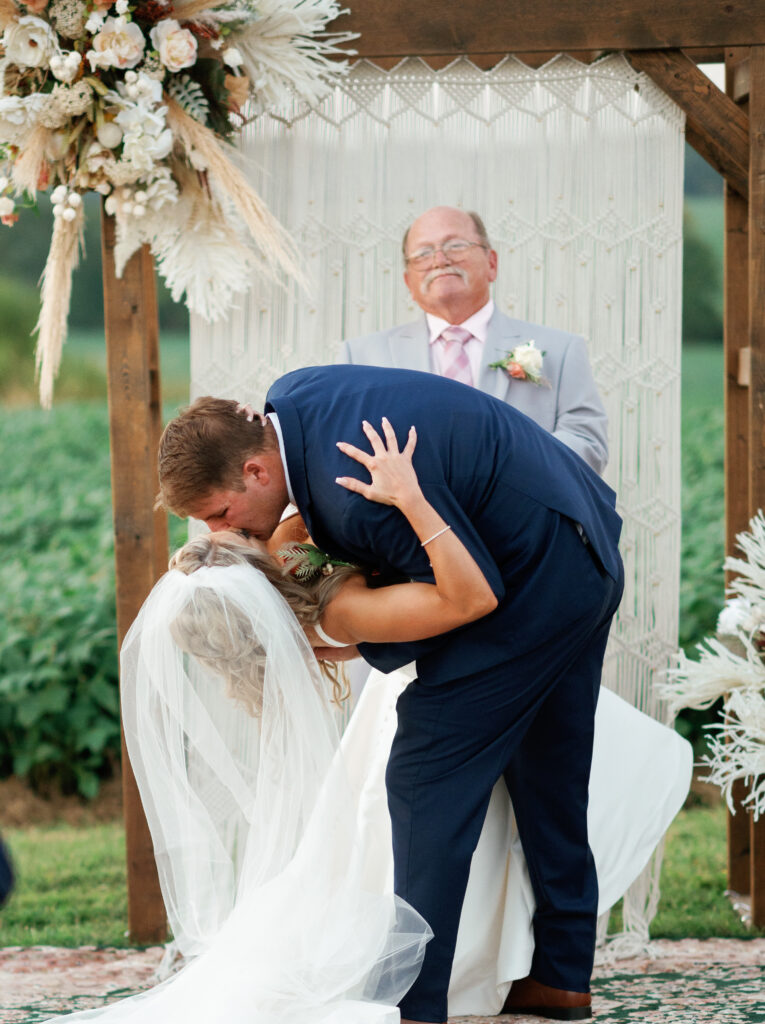 Backyard boho wedding in Tennessee. 