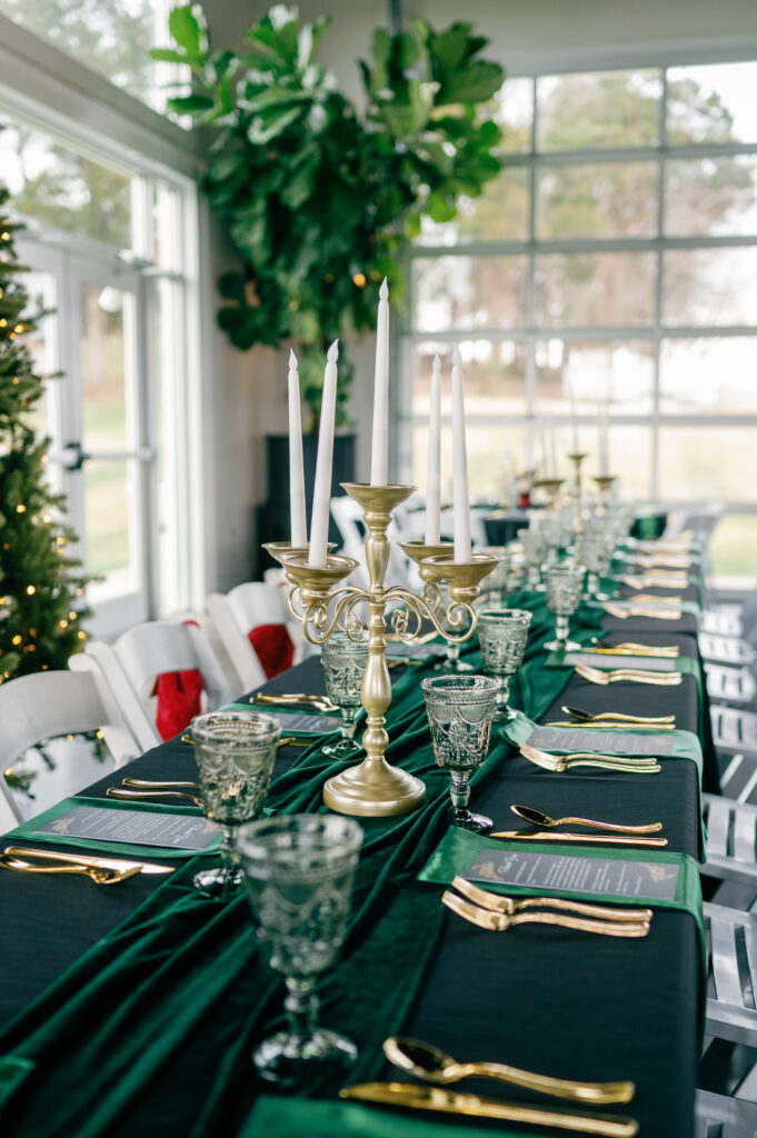 Christmas wedding decor